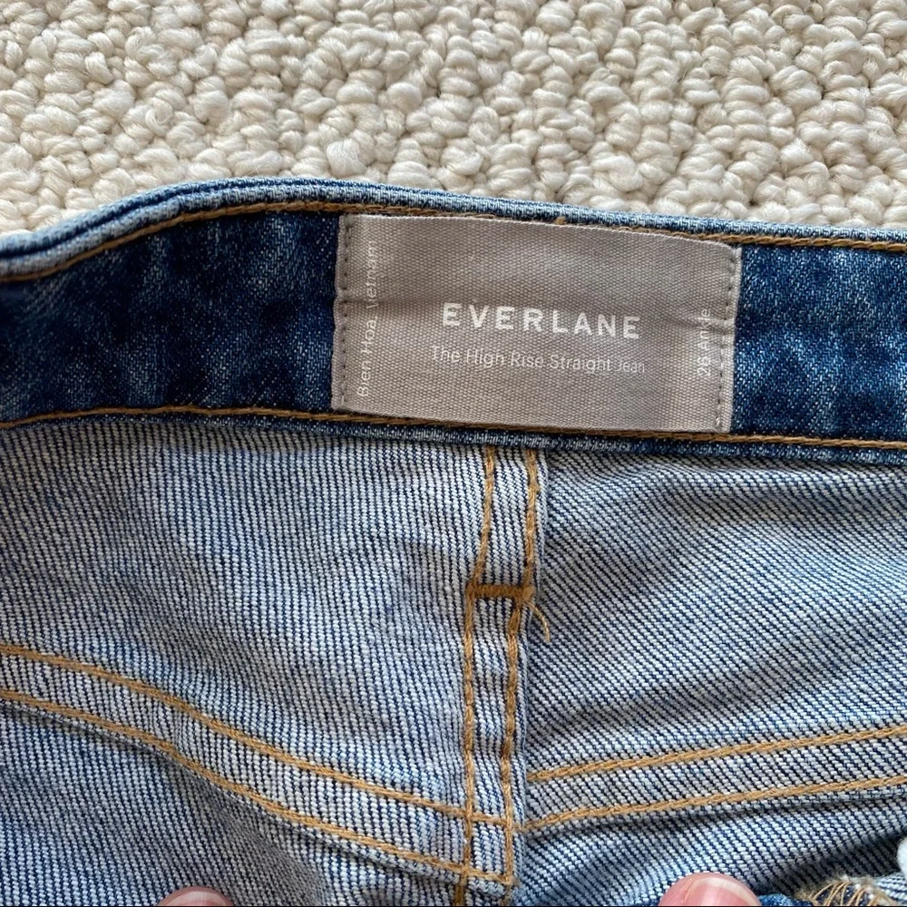 Everlane The High-Rise Straight Jean Ankle 26 - Picture 4 of 4